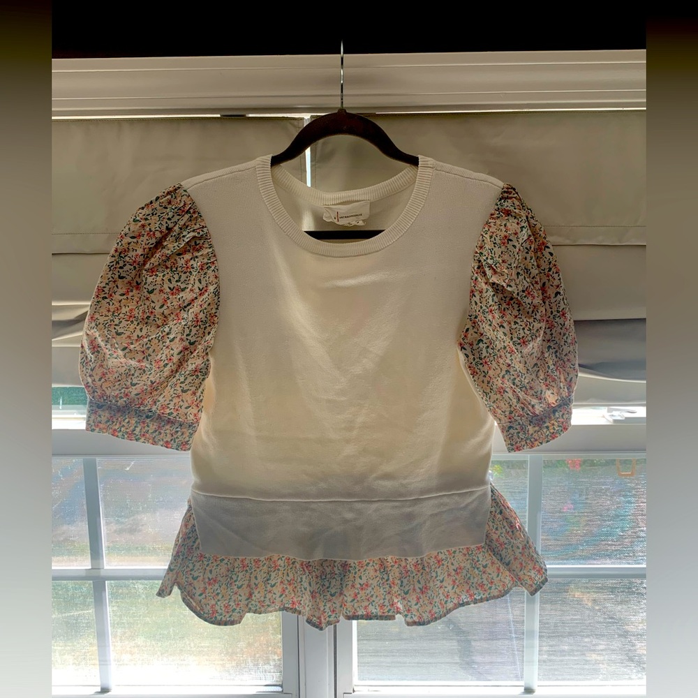 Anthropologie Peplum Sweater Vest Top